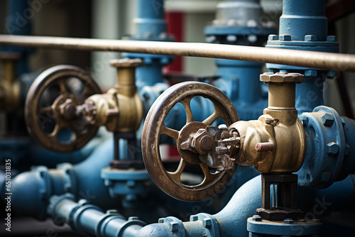 Pipes And Valves Controlling Water photo
