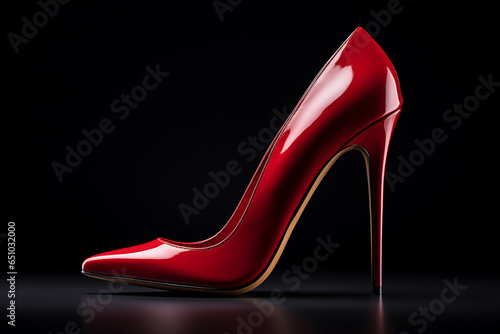 Stylized Red Stiletto Shoes On White