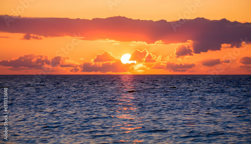 sunset over the sea