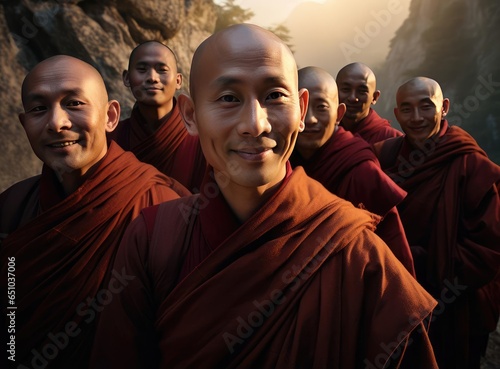 A group of Buddhist monks