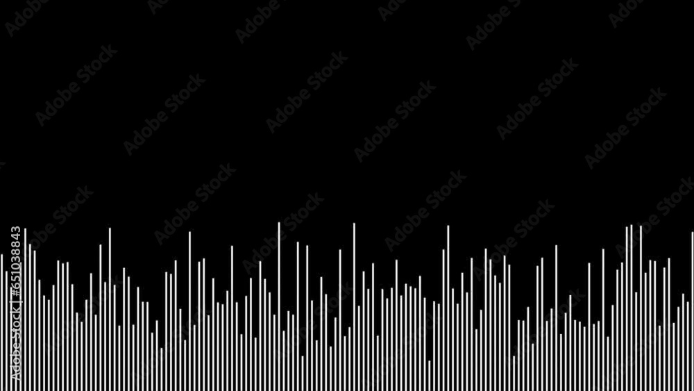 Sound Wave Effect, Audio Equalizer Background Animation. Overlay Video.