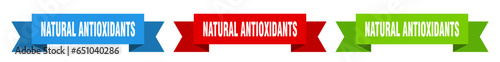 natural antioxidants ribbon. natural antioxidants isolated paper sign. banner