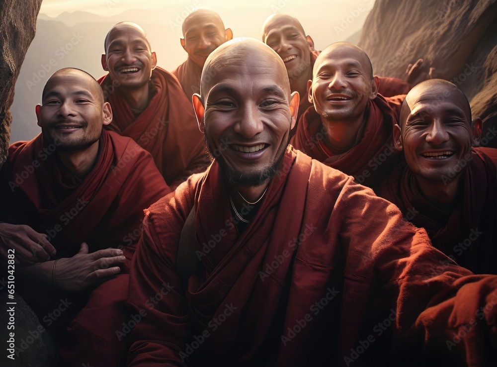 A group of Buddhist monks