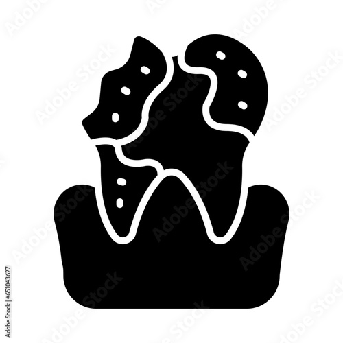 Decayed Glyph Two Color Icon Design