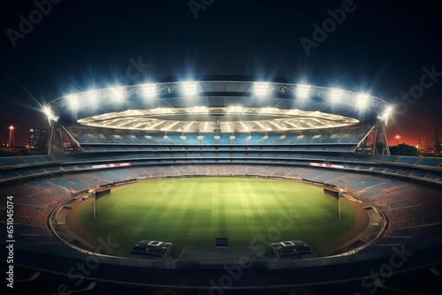 stadium lights at night photo