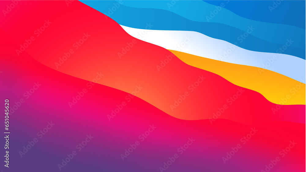 Fototapeta premium Desktop background featuring colorful abstract waves art 