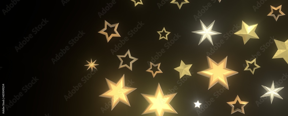 Gilded Wonder: Explore the Magic of a 3D Gold Stars Rain Gilded Wonder: Explore the Magic of a 3D Gold Stars Rain