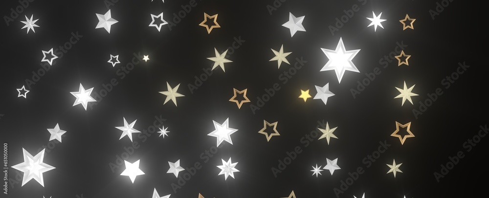 Falling Christmas Luminaries: Magnificent 3D Illustration Showcasing Falling Holiday Celestial Bodies Falling Christmas Luminaries: Magnificent 3D Illustration Showcasing Falling Holiday Celestial Bodies