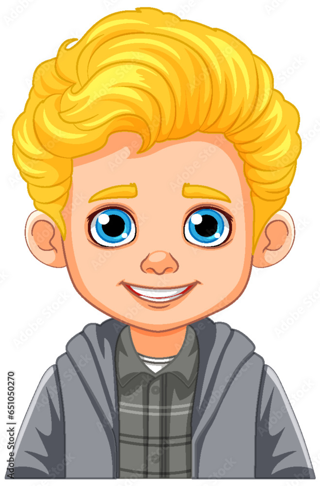Portrait of a Boy with Blonde Hair and Blue Eyes Portrait of a Boy with Blonde Hair and Blue Eyes