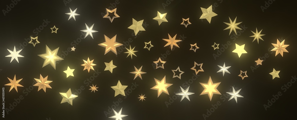Radiant Euphoria: Lose Yourself in a 3D Gold Stars Rainfall Radiant Euphoria: Lose Yourself in a 3D Gold Stars Rainfall