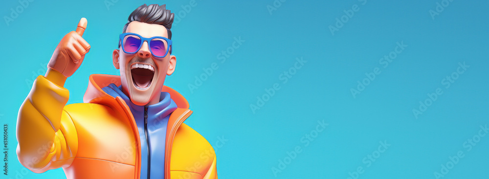 3D Rendering of Cheerful Young Man Sportswear, Happy Sporty Male Smiling on Studio Background 3D Rendering of Cheerful Young Man Sportswear, Happy Sporty Male Smiling on Studio Background