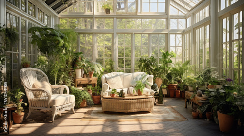 Fotografija Garden Conservatory: Surrounded by greenery, this room features an abundance of