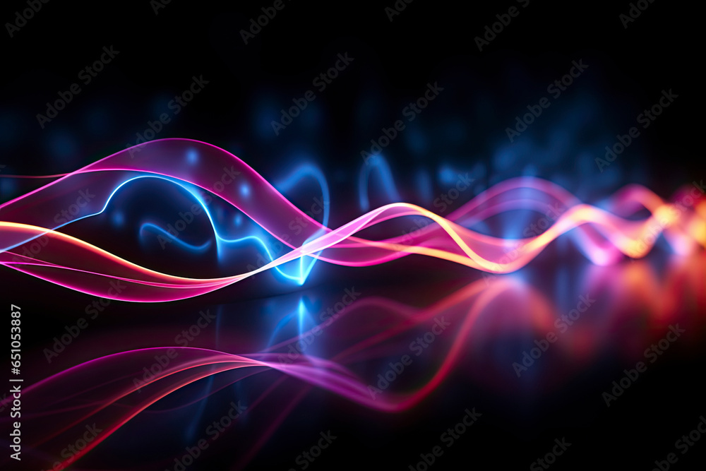 Lighting motion blur abstract waves colorfull background