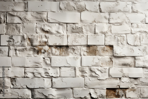 Red White Wall Background. Old Grungy Brick Wall Horizontal Texture. Brickwall Backdrop.