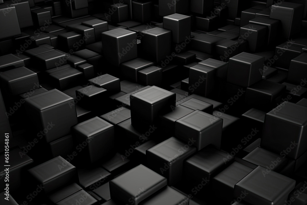 A black background with a set of cubes A black background with a set of cubes