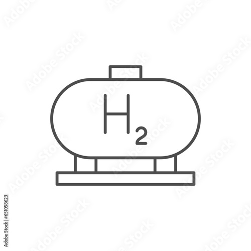 Hydrogen cistern line outline icon