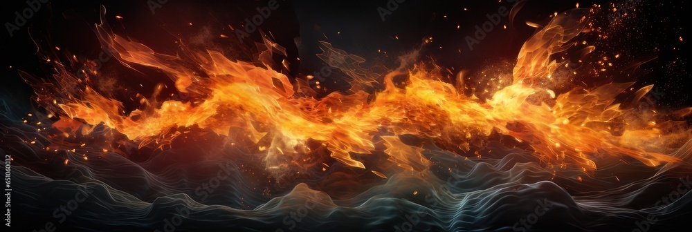 Dynamic dance of the four elements in abstract harmony. Dynamic dance of the four elements in abstract harmony.
