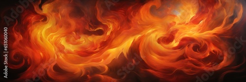 a swirling vortex of fiery reds and oranges, igniting the canvas of passionate flames