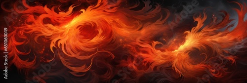 a swirling vortex of fiery reds and oranges, igniting the canvas of passionate flames
