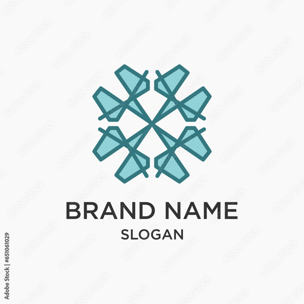 Brand logo icon colored design template