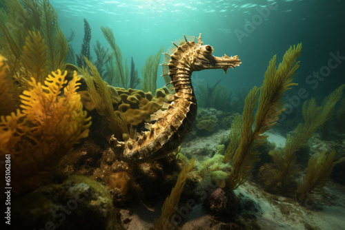 seahorses on the seabed