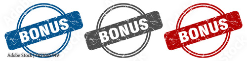 bonus stamp. bonus sign. bonus label set