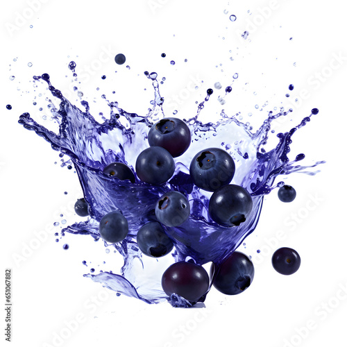 fruit drink splash with blueberry, water splash, liquid beverage with citrus fruit , water splash refreshment © Marut
