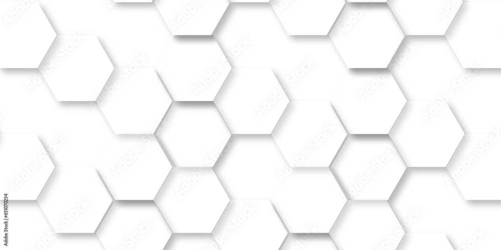 Abstract background with hexagons Abstract hexagon polygonal pattern background vector. seamless bright white abstract honeycomb background. - obrazy, fototapety, plakaty 