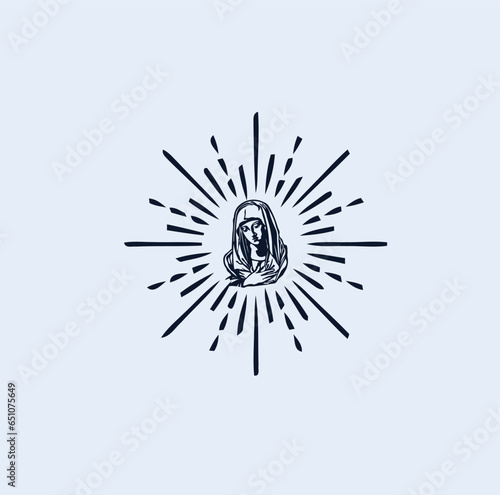 THESE HIGH QUALITY MOTHER MARIA VECTOR FOR USING VARIOUS TYPES OF DESIGN WORKS LIKE T-SHIRT, LOGO, TATTOO AND HOME WALL DESIGN