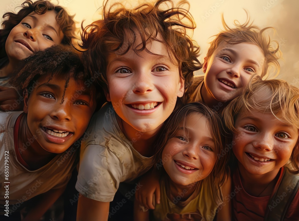 A group of joyful children