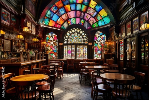 vibrant inside the pub. Generative AI