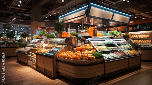 Generative AI. Supermarket displays