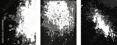 an image of black and white paint over a background, in the style of pointillistic, pulled, scraped, and scratched, poster, british topographical, instant film, abstraction-création