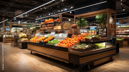 Generative AI. Supermarket displays