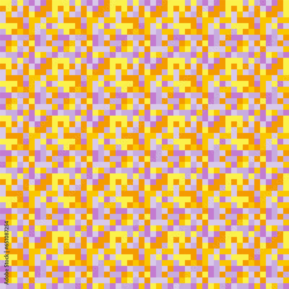 Fototapeta premium Seamless vector geometric stock pattern of colored squares. Modern random colors.