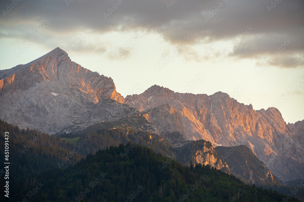 The German Alps by Garmisch-Partenkirchen, in Bavaria