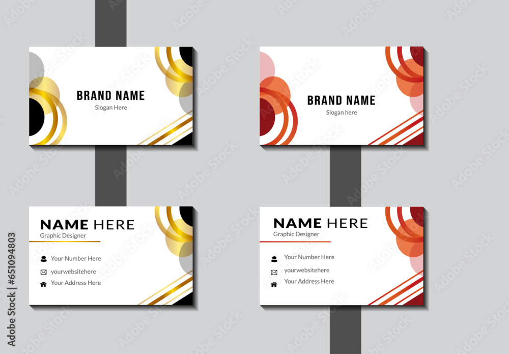 clean business card with elegant design clean business card with elegant design