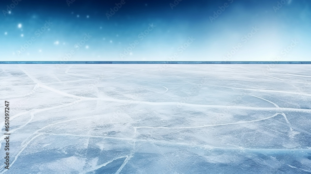 Ice rink background for winter sports 
