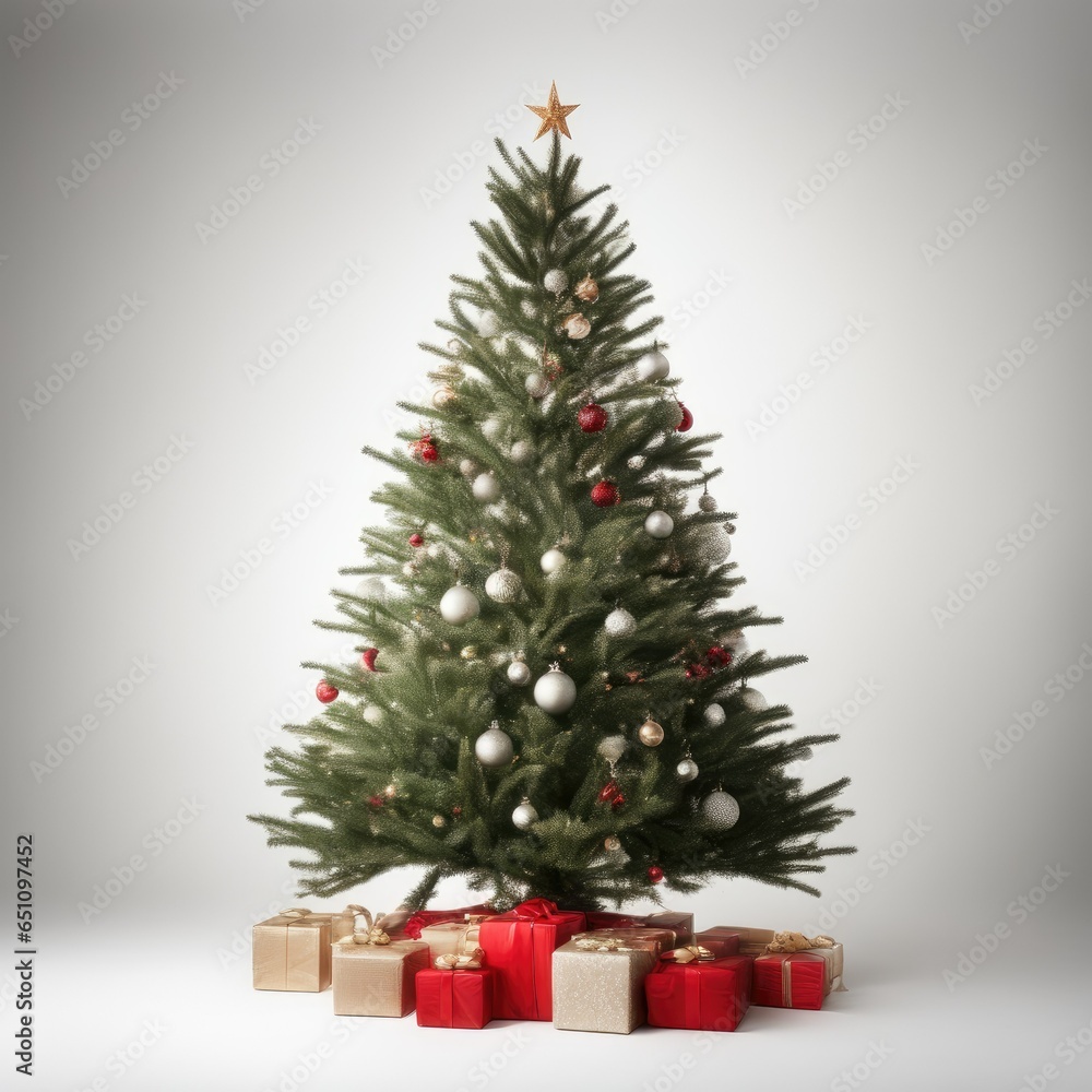 christmas tree with presents christmas tree with presents