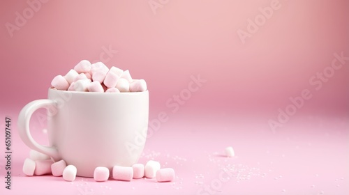 marshmallows in a mug.