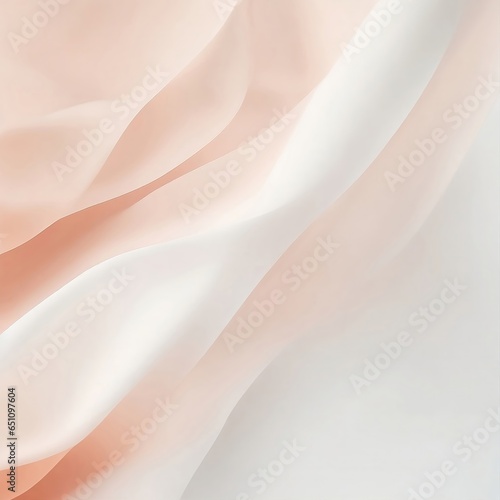 Peach Flowy Silk Fabric