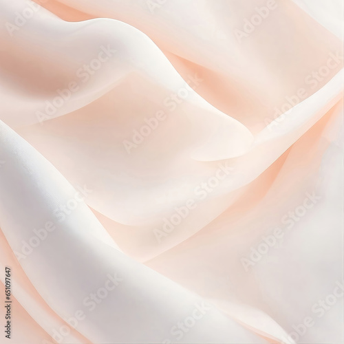 Peach Flowy Silk Fabric