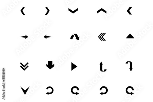 Vector illustration of arrow icons set