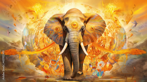 spirit animal elephant shamanism - by generative ai © CEVmemories