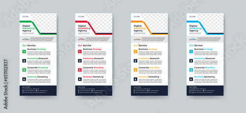 Modern creative corporate business dl flyer or rack card layout concept background flyer brochure cover template for grow up your business to the next level
