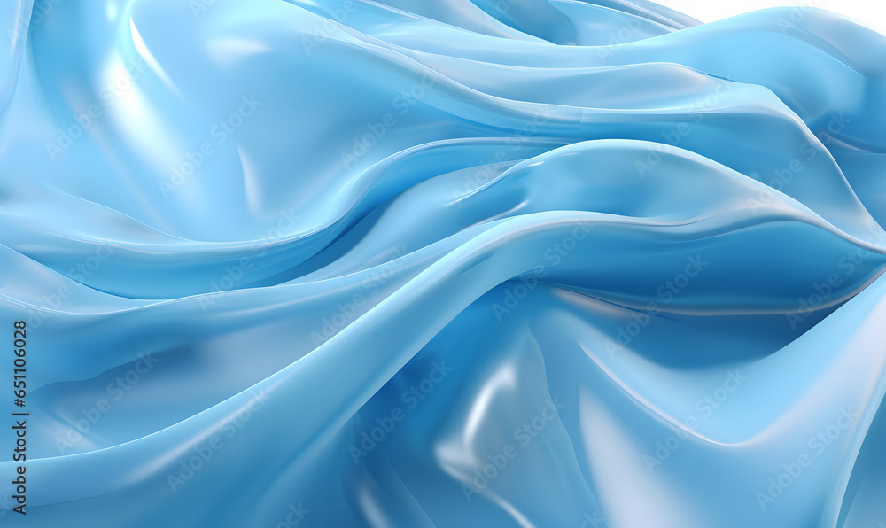 abstract blue glass fabric, seamless wallpaper, in the style of photorealistic still life, translucent resin waves, flowing forms