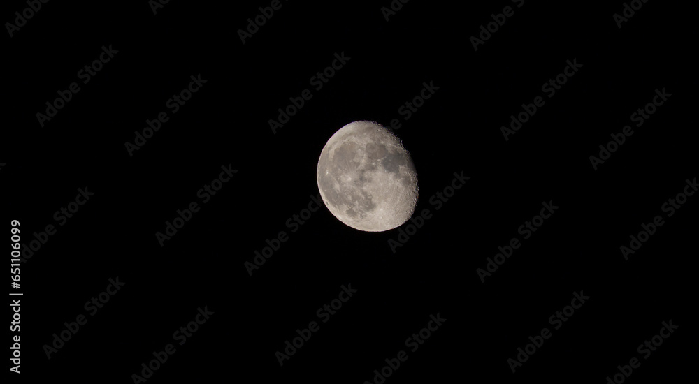 Close-up moon photo, hazy weather Close-up moon photo, hazy weather