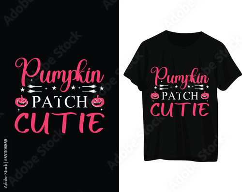 Pumpkin patch cutie halloween tshirt design