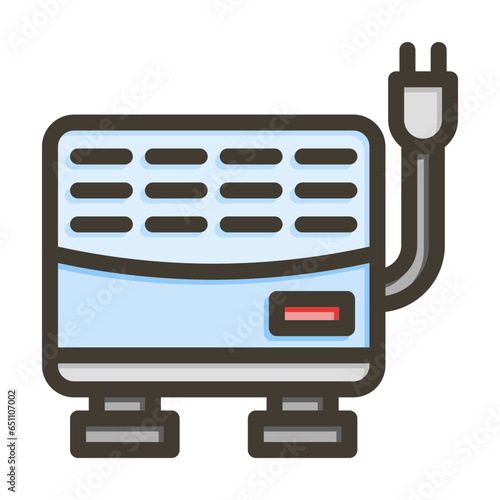 Convector Vector Thick Line Filled Colors Icon Design Vector Thick Line Filled Colors Icon Design