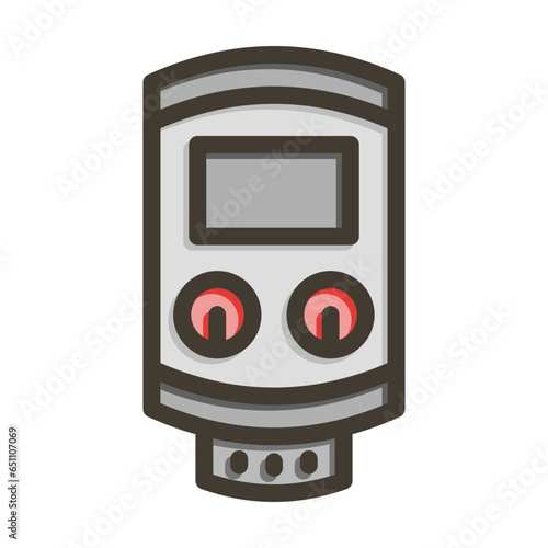 Tankless Water Heater Vector Thick Line Filled Colors Icon Design Vector Thick Line Filled Colors Icon Design